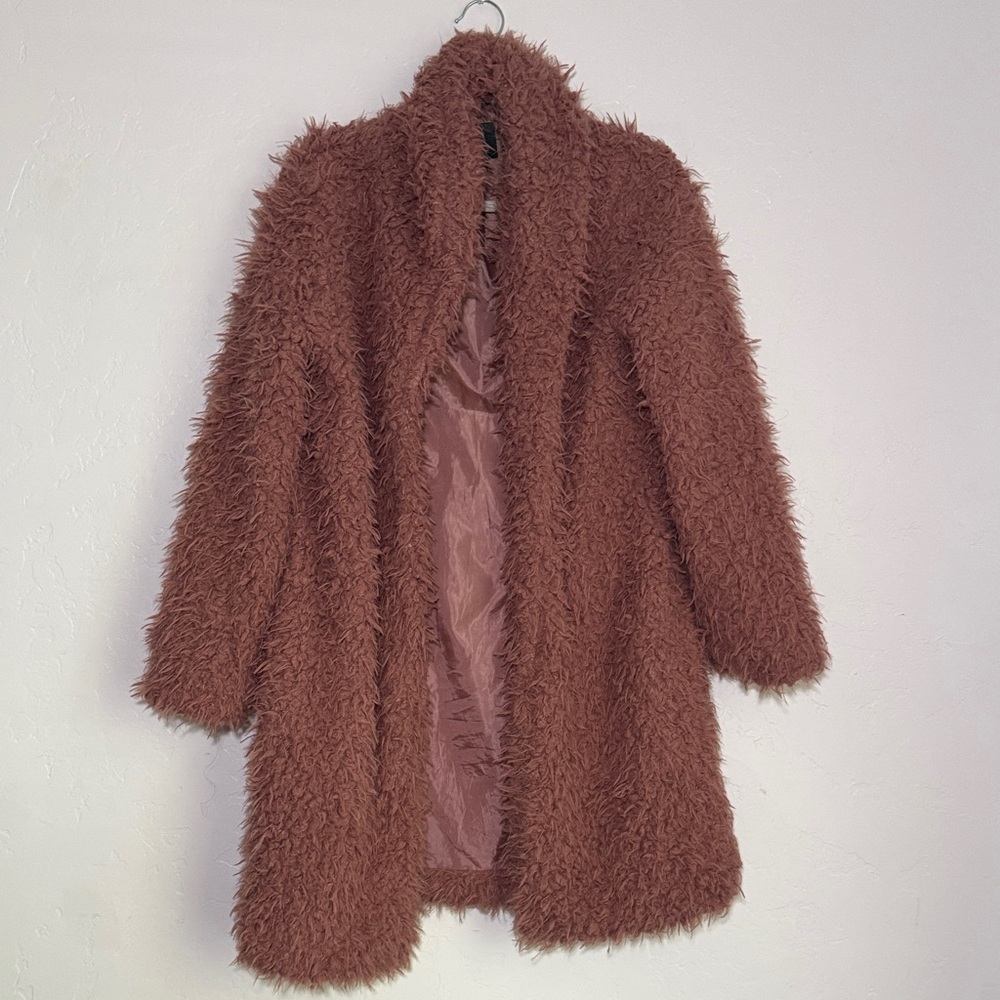 Wild Fable Women's Plush Pink Teddy Jacket